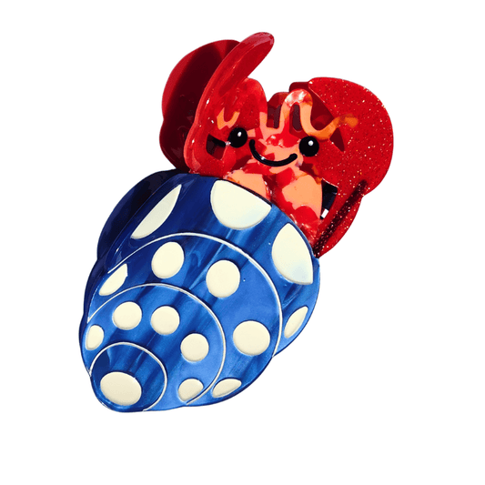 Quirky Medium Blue Hermit Crab Hair Claw
