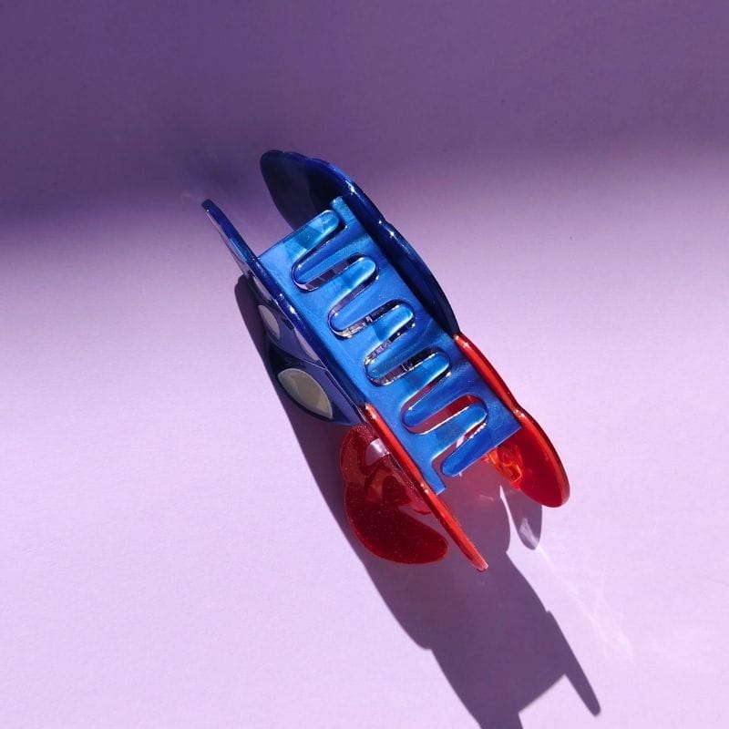 Quirky Medium Blue Hermit Crab Hair Claw