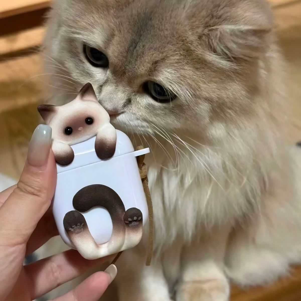 Huggy Kitty AirPods Case – Ragdoll, Siamese & Calico Cat Protective Cover
