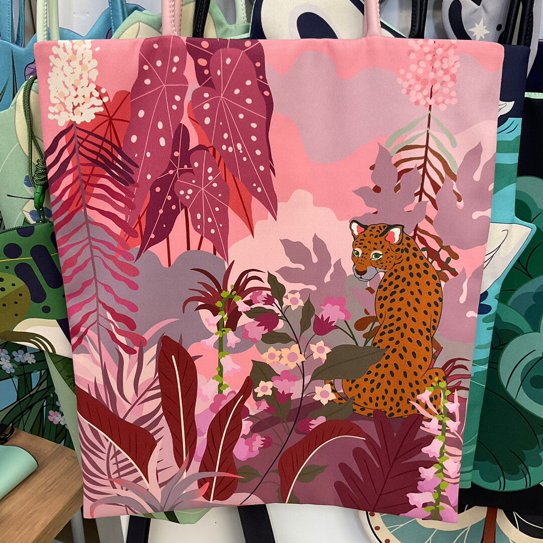 Illustrated Botanical Iris Tulip Caladium Leaf Begonia Lotus Swan Calla Lily Daffodil Tote Bag