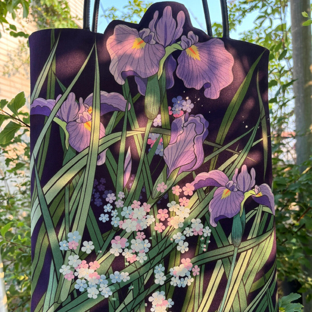 Illustrated Botanical Iris Tulip Caladium Leaf Begonia Lotus Swan Calla Lily Daffodil Tote Bag