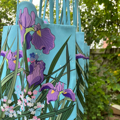 Illustrated Botanical Iris Tulip Caladium Leaf Begonia Lotus Swan Calla Lily Daffodil Tote Bag