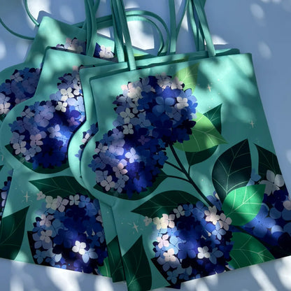 Illustrated Botanical Iris Tulip Caladium Leaf Begonia Lotus Swan Calla Lily Daffodil Tote Bag