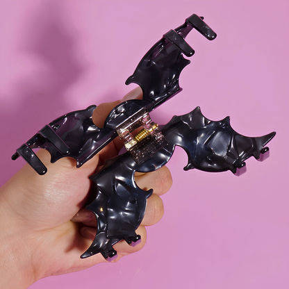 Jumbo Black Evil Eye Bat Hair Claw