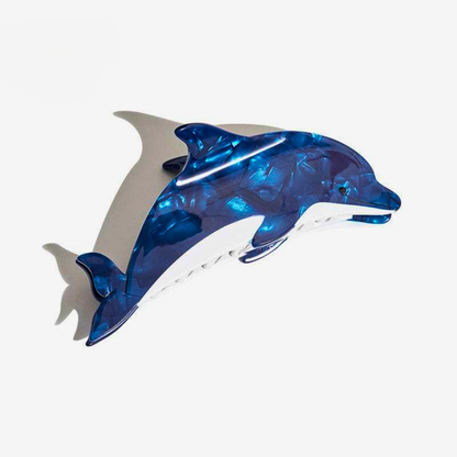 Jumbo Blue Dolphin Hair Claw