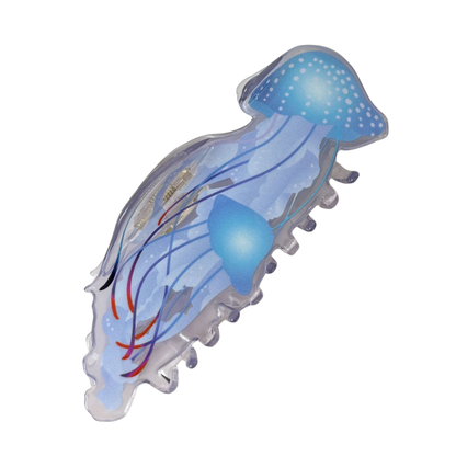 Jumbo Blue-Golden Pacific Sea Nettle Hair Claw