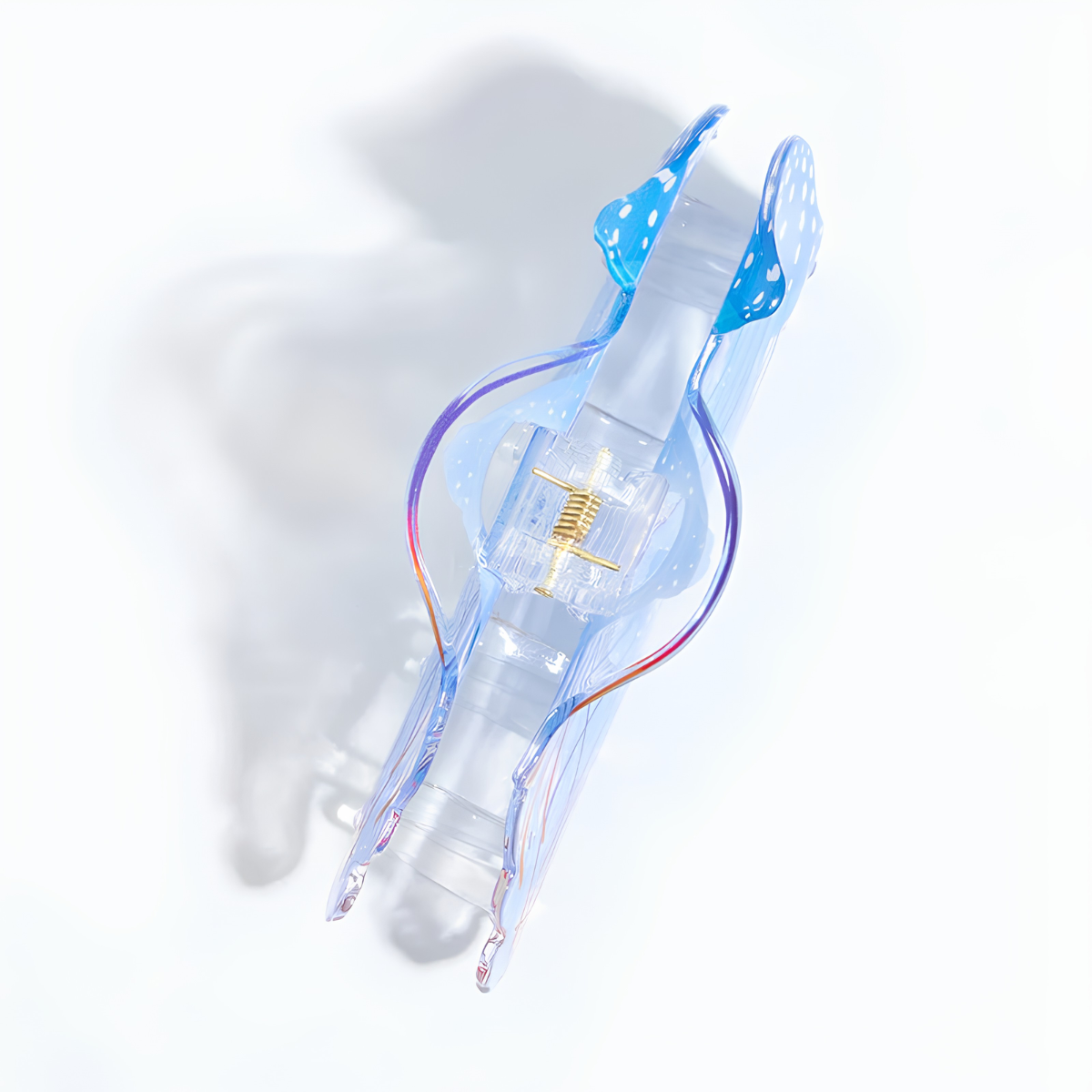 Jumbo Blue-Golden Pacific Sea Nettle Jellyfish Hair Claw