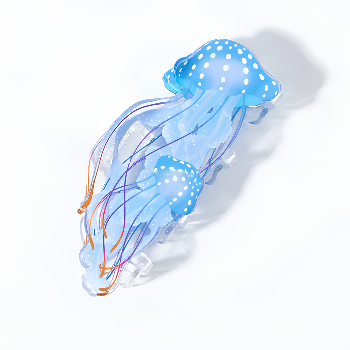 Jumbo Blue-Golden Pacific Sea Nettle Jellyfish Hair Claw