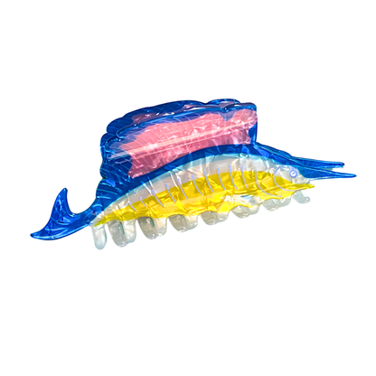 Jumbo Blue Sailfish Hair Claw