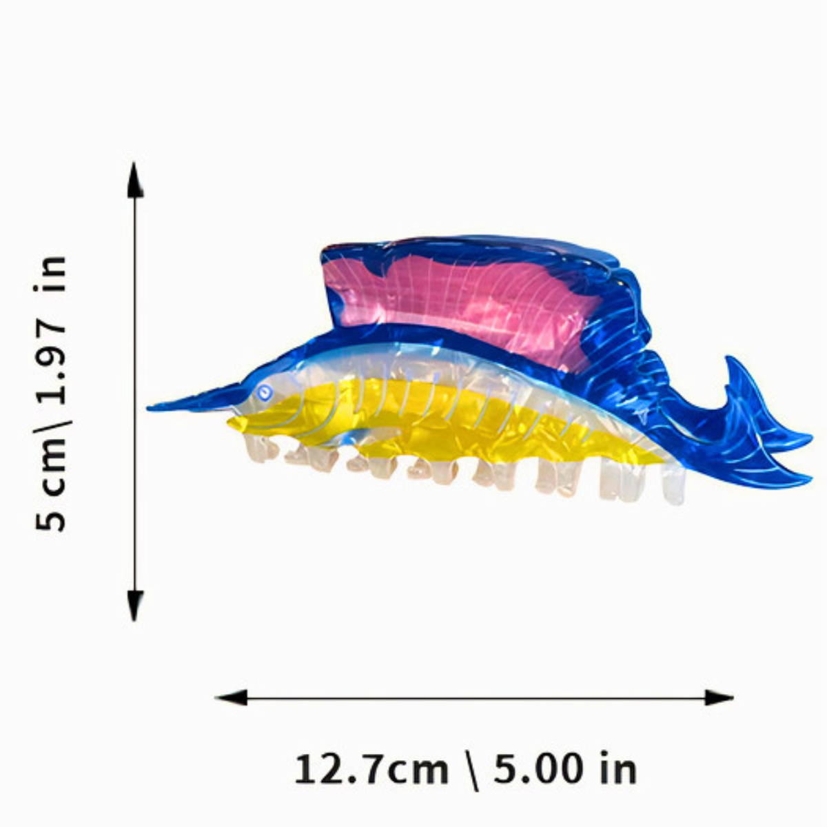 Jumbo Blue Sailfish Hair Claw