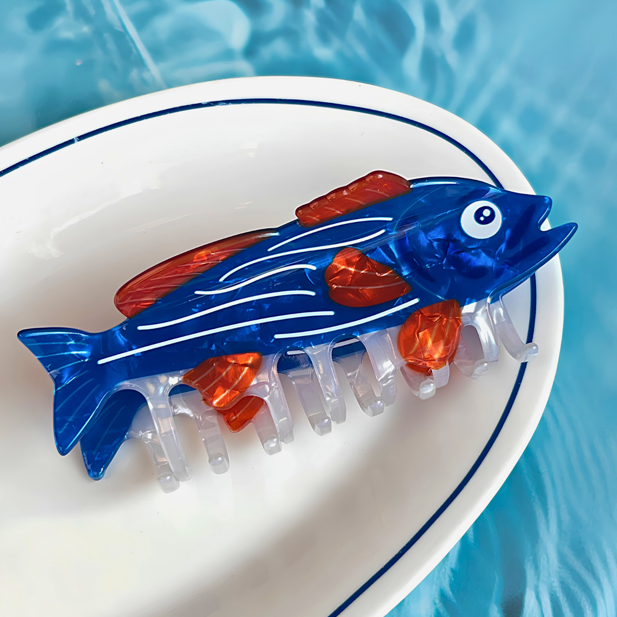 Jumbo Blue Saury Fish Hair Claw