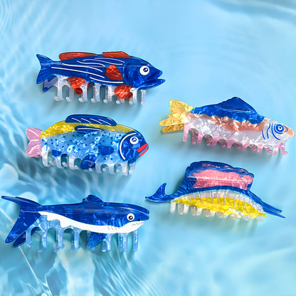 Jumbo Blue Saury Fish Hair Claw