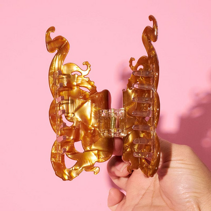 Jumbo Brown Blue-Ringed Octopus Hair Claw