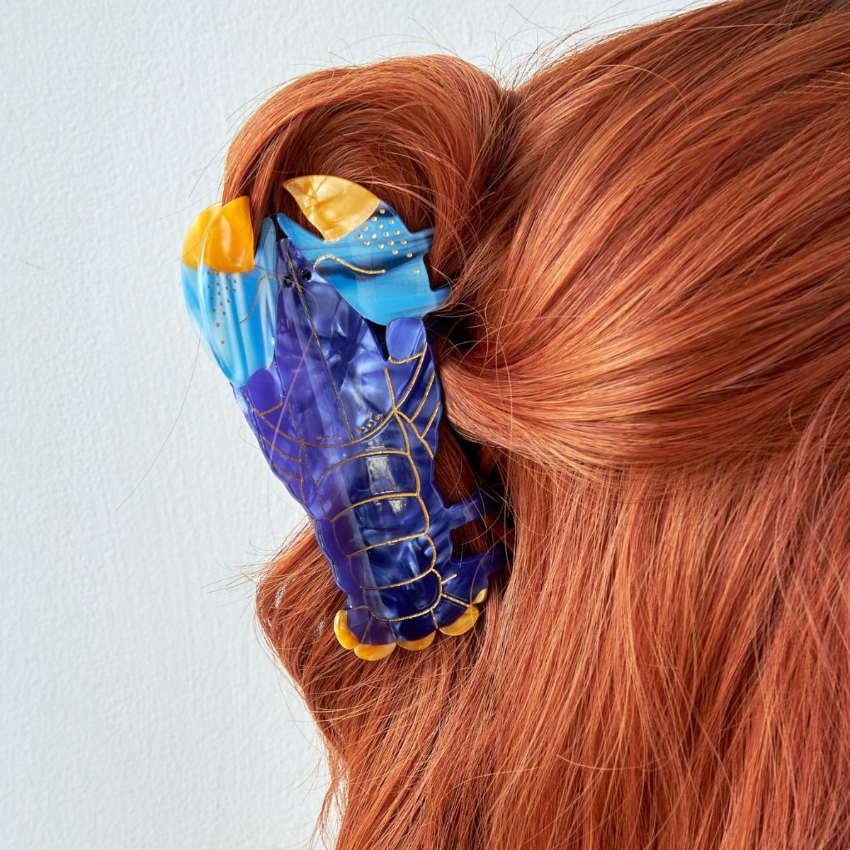 Jumbo French Blue Lobster Hair Claw