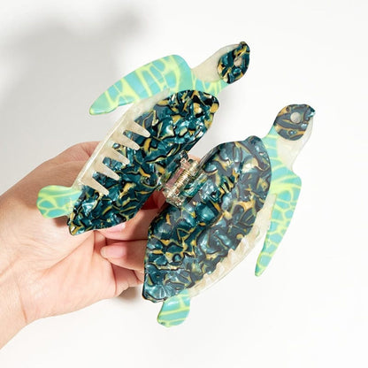 Jumbo Green Sea Turtle Hair Claw