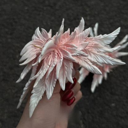 Jumbo Iridescent Mist Pink Wing Hair Claw