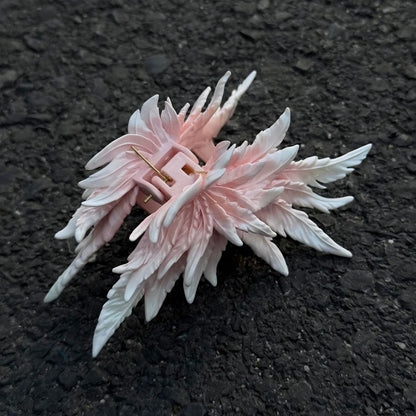 Jumbo Iridescent Mist Pink Wing Hair Claw