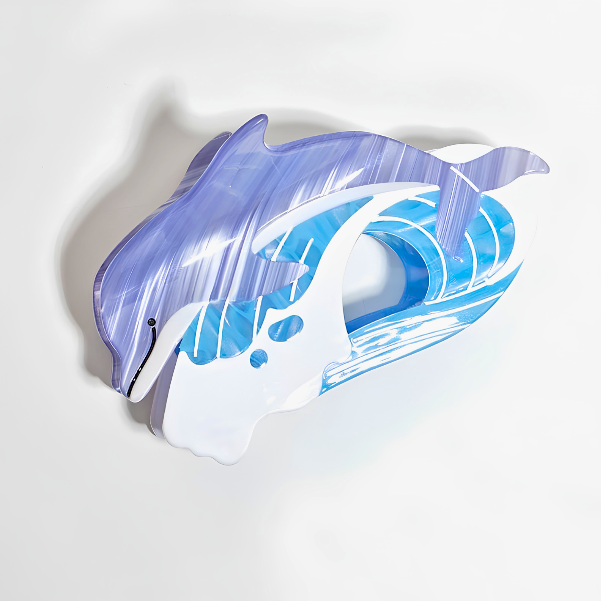 Jumbo Lavender Dolphin Wave Hair Claw