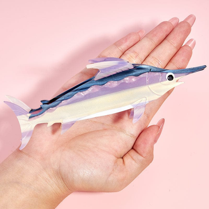 Jumbo Purple Blue White Swordfish Hair Claw