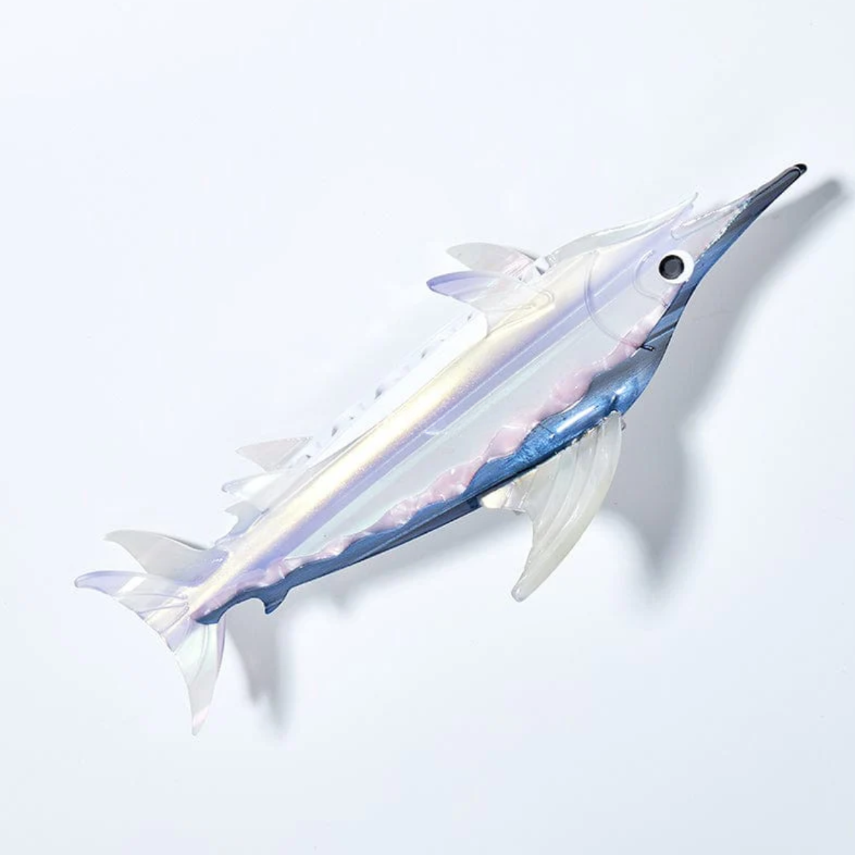 Jumbo Purple Blue White Swordfish Hair Claw
