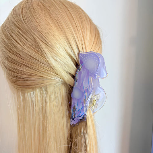 Jumbo Purple Pacific Sea Nettle Hair Claw