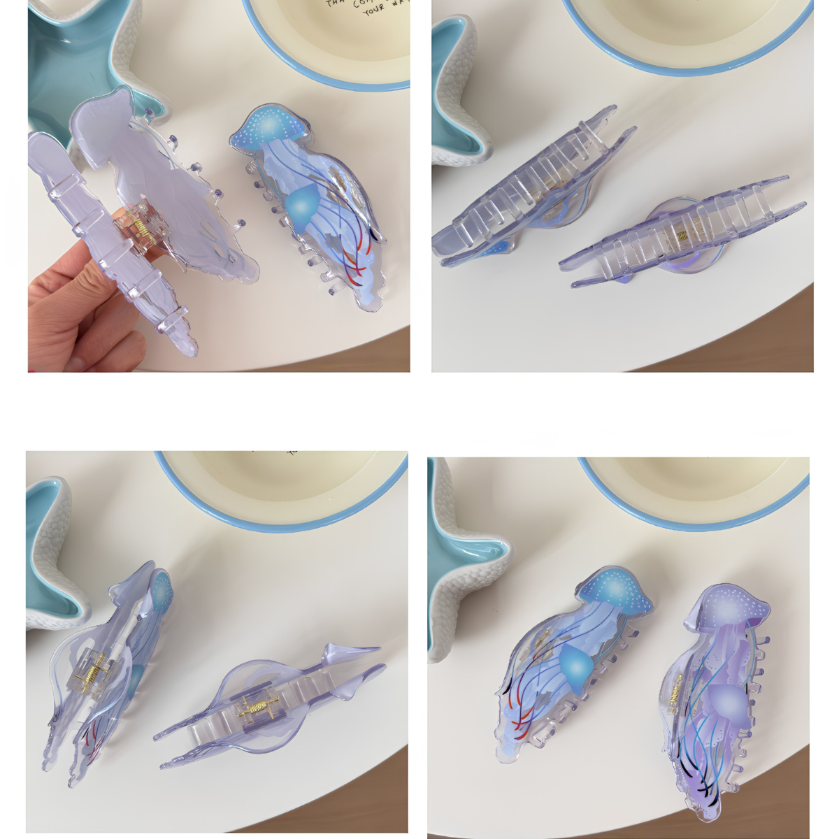 Jumbo Purple Pacific Sea Nettle Hair Claw