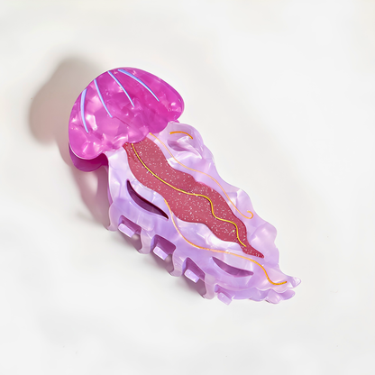 Jumbo Purple Sunset Jellyfish Hair Claw
