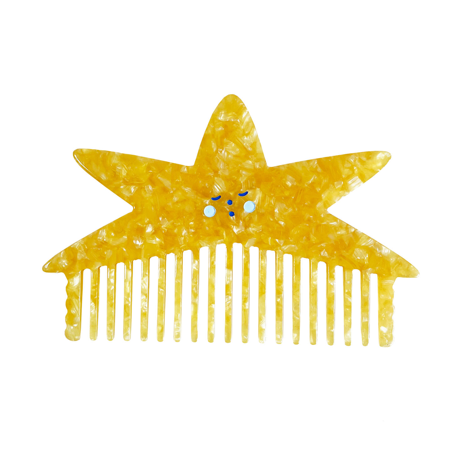 Jumbo Yellow Star Hair Comb