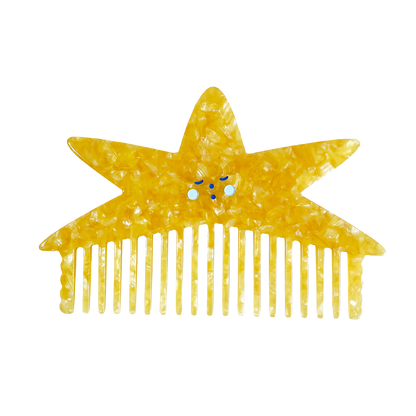 Jumbo Yellow Star Hair Comb