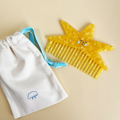 Jumbo Yellow Star Hair Comb