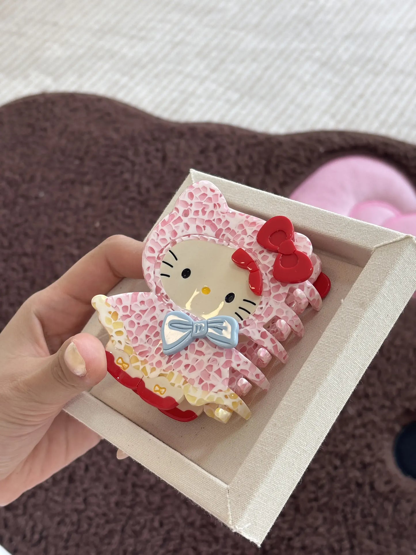 Handmade Raincoat KT Hair Claw