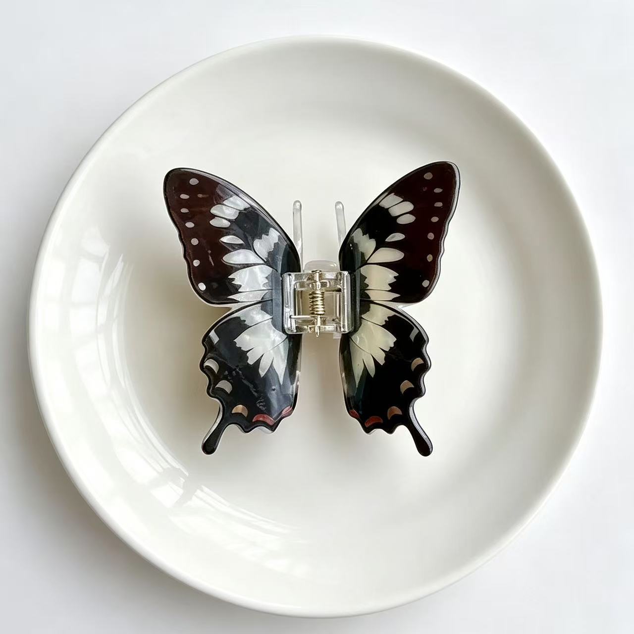 Large Black Butterfly Hair Claw Clips