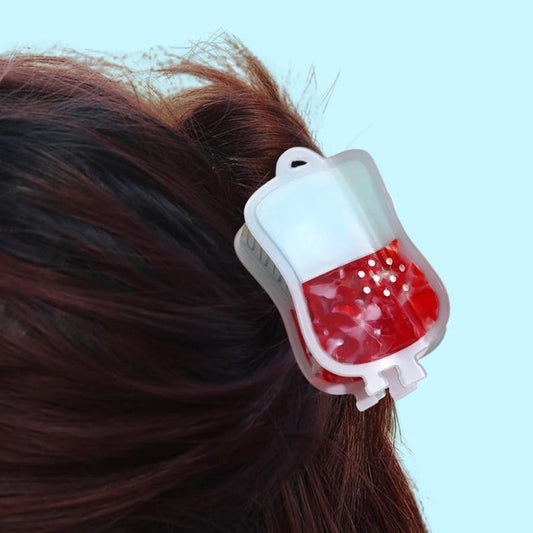 Large Blood Bag Hair Claw