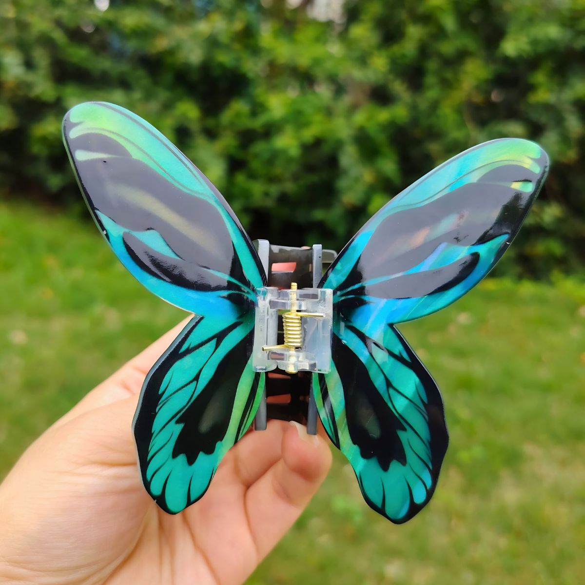 Large Blue Morpho Butterfly Hair Claw