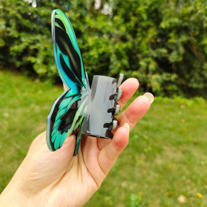 Large Blue Morpho Butterfly Hair Claw