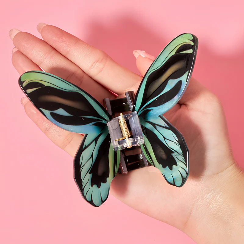 Large Blue Morpho Butterfly Hair Claw