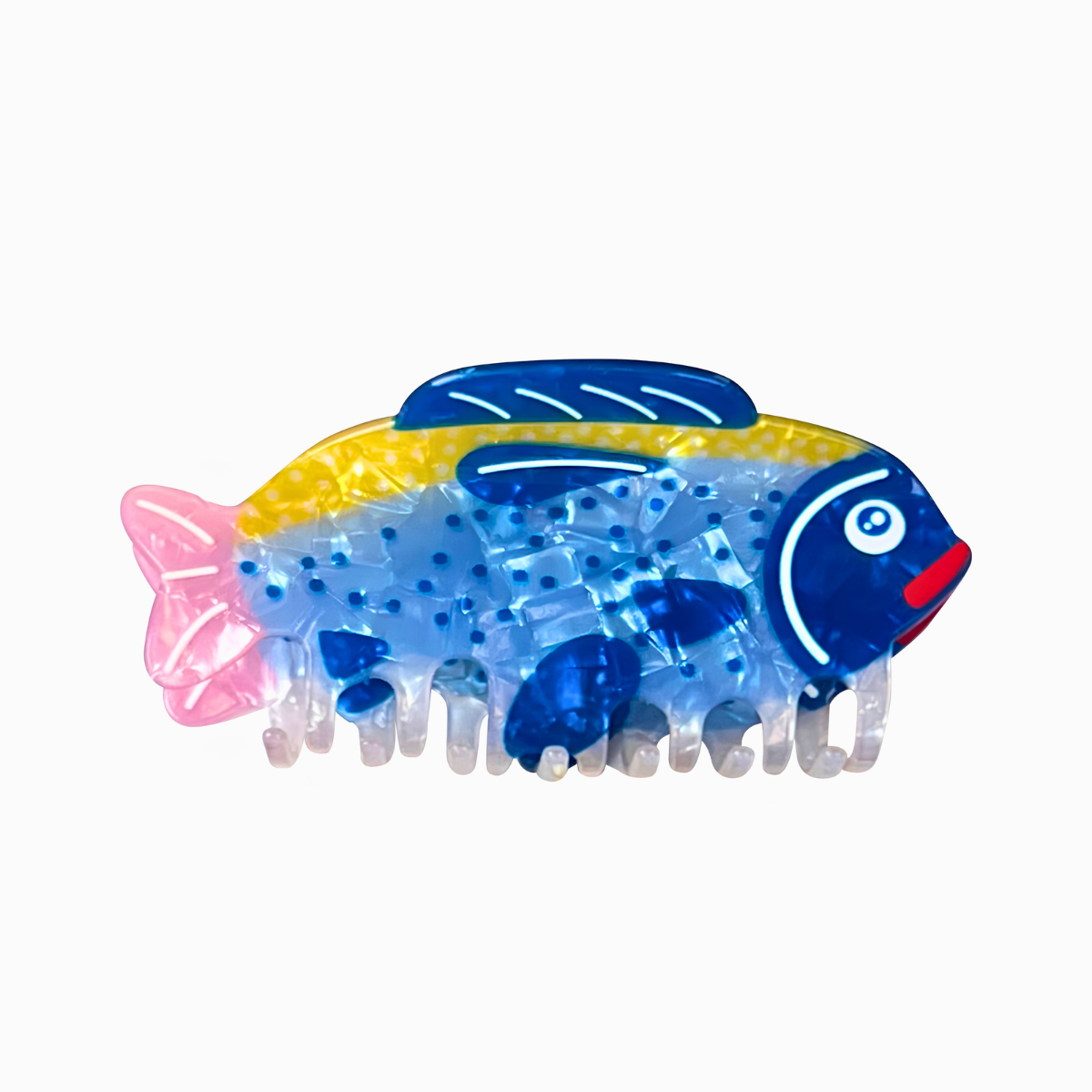 Large Blue Spotted Fish Hair Claw