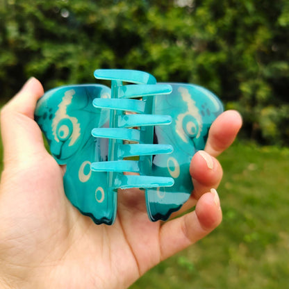 Large Blue Swallowtail Butterfly Hair Claw