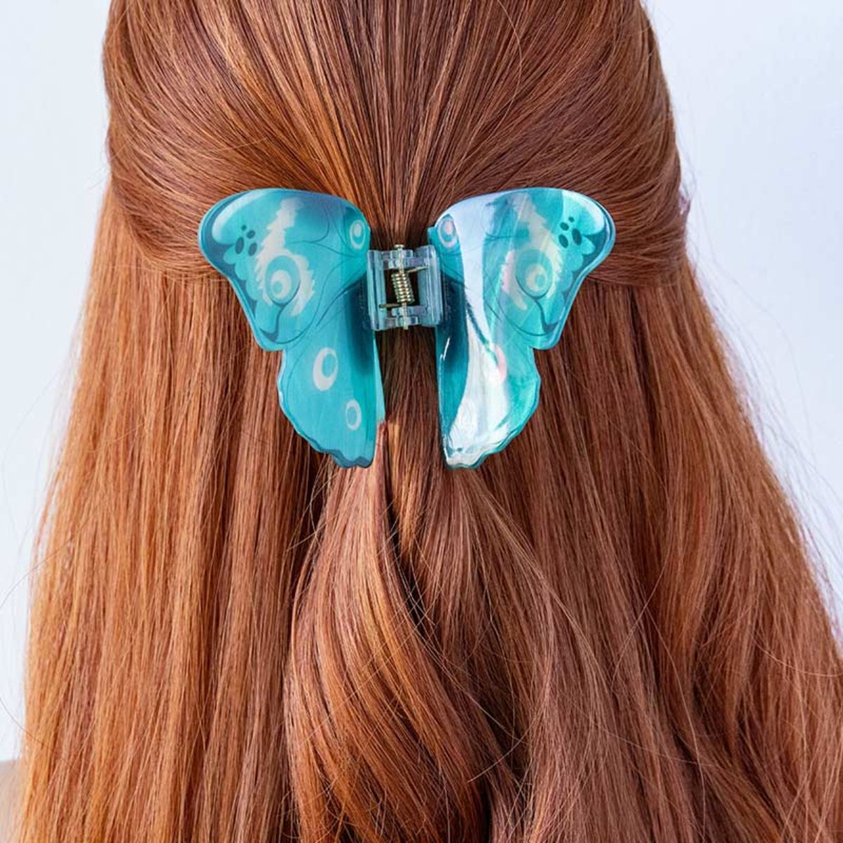 Large Blue Swallowtail Butterfly Hair Claw