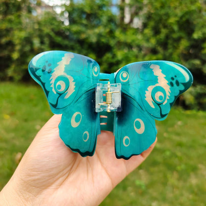 Large Blue Swallowtail Butterfly Hair Claw