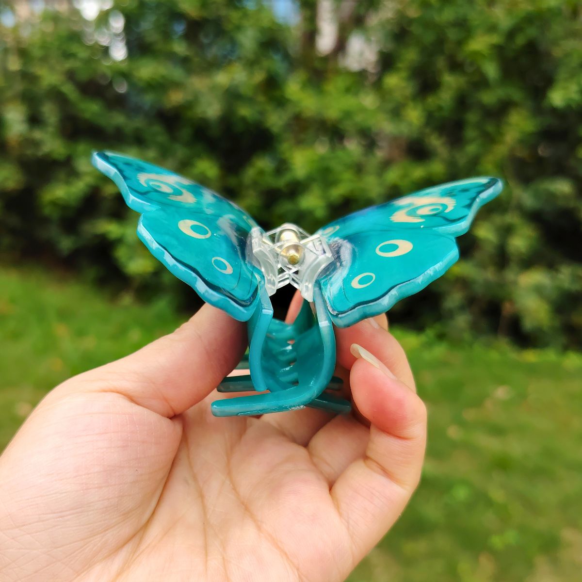 Large Blue Swallowtail Butterfly Hair Claw