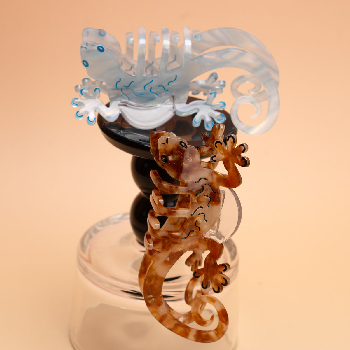 Large Caramel Gecko Hair Claw