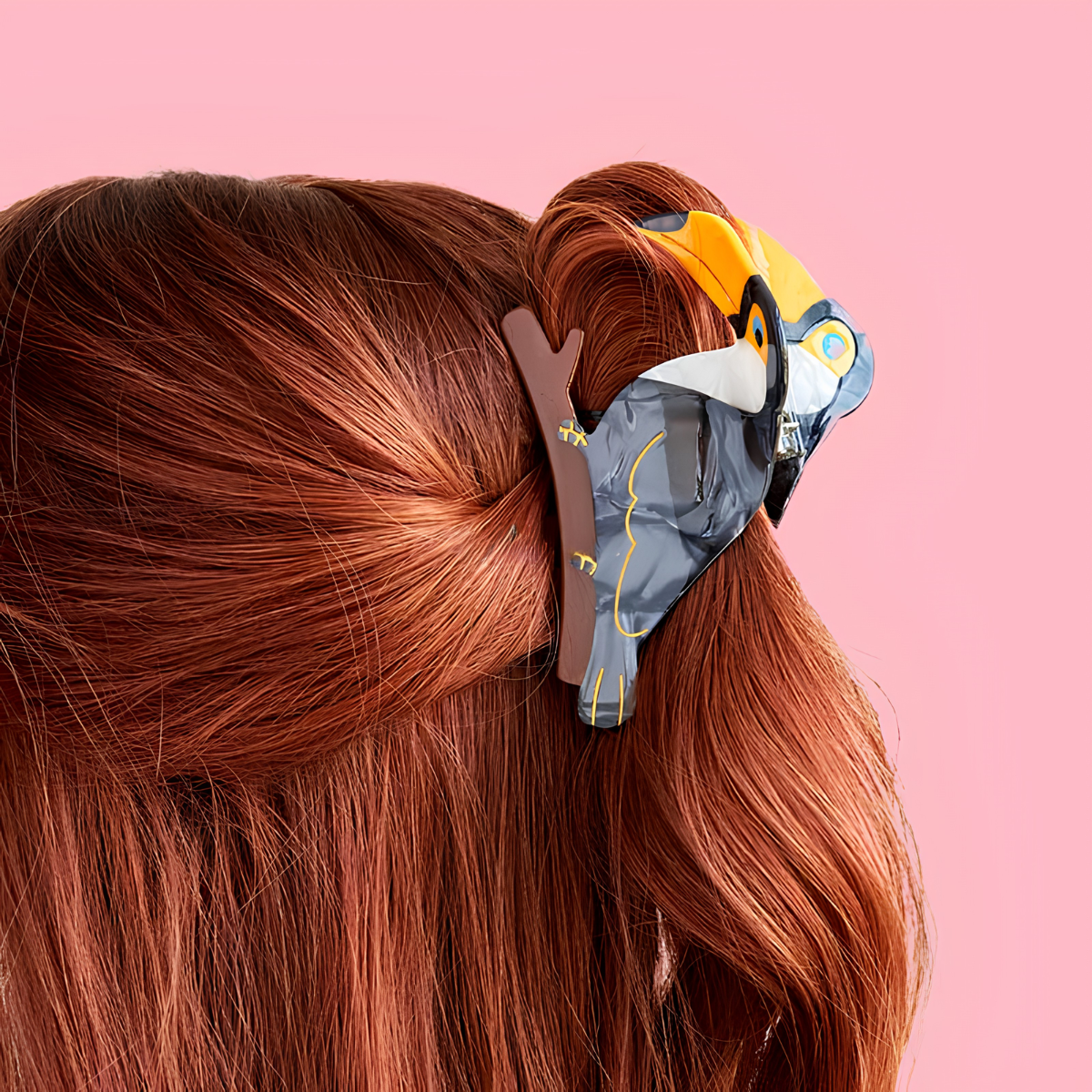 Large Colorful Toucan Hair Claw