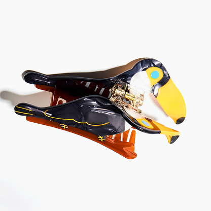 Large Colorful Toucan Hair Claw
