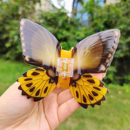 Large Golden Swallowtail Butterfly Hair Claw