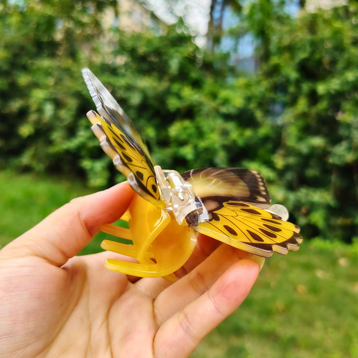 Large Golden Swallowtail Butterfly Hair Claw