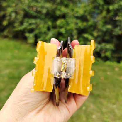 Large Golden Swallowtail Butterfly Hair Claw