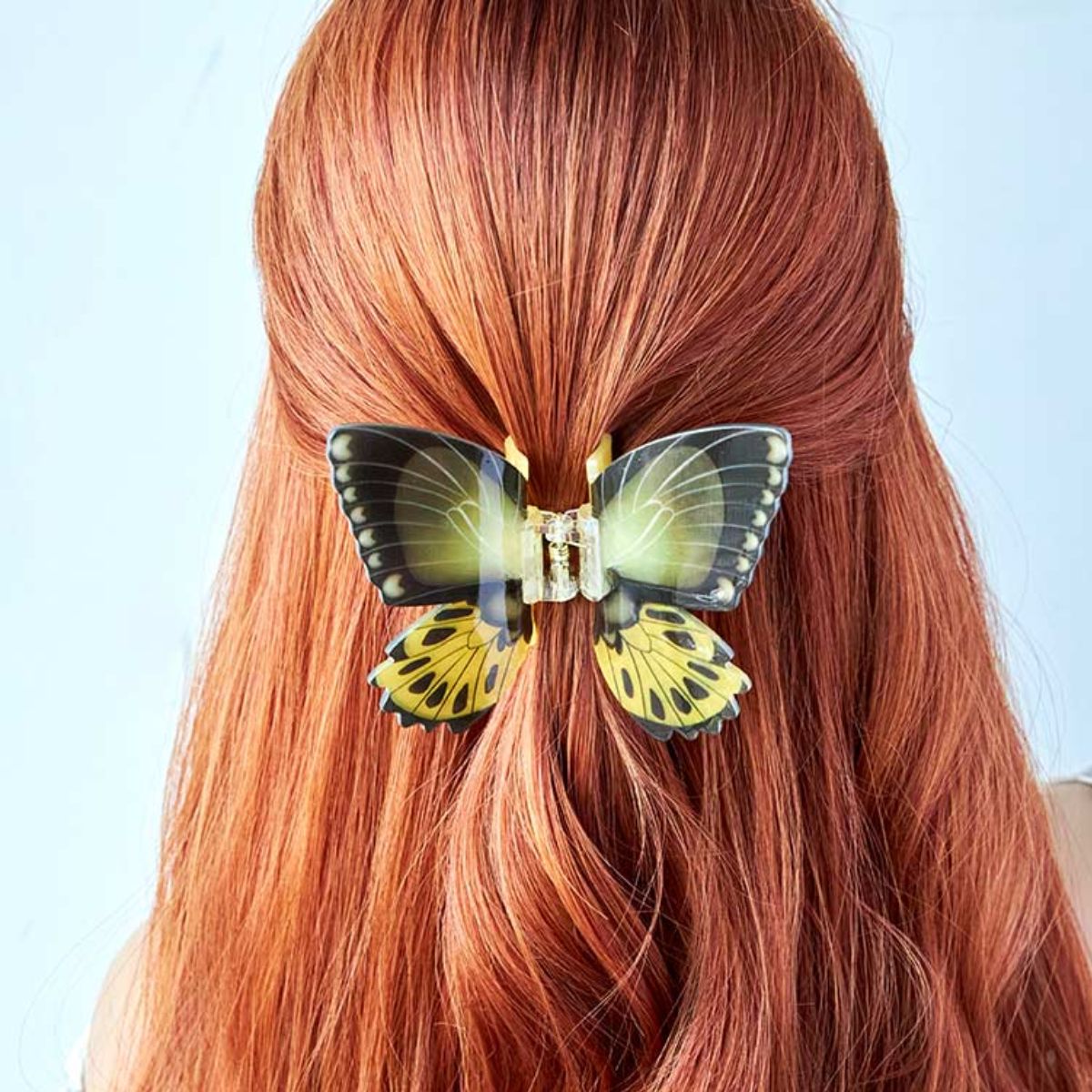 Large Golden Swallowtail Butterfly Hair Claw