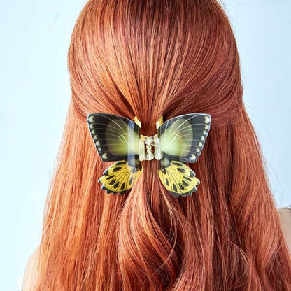 Large Golden Swallowtail Butterfly Hair Claw