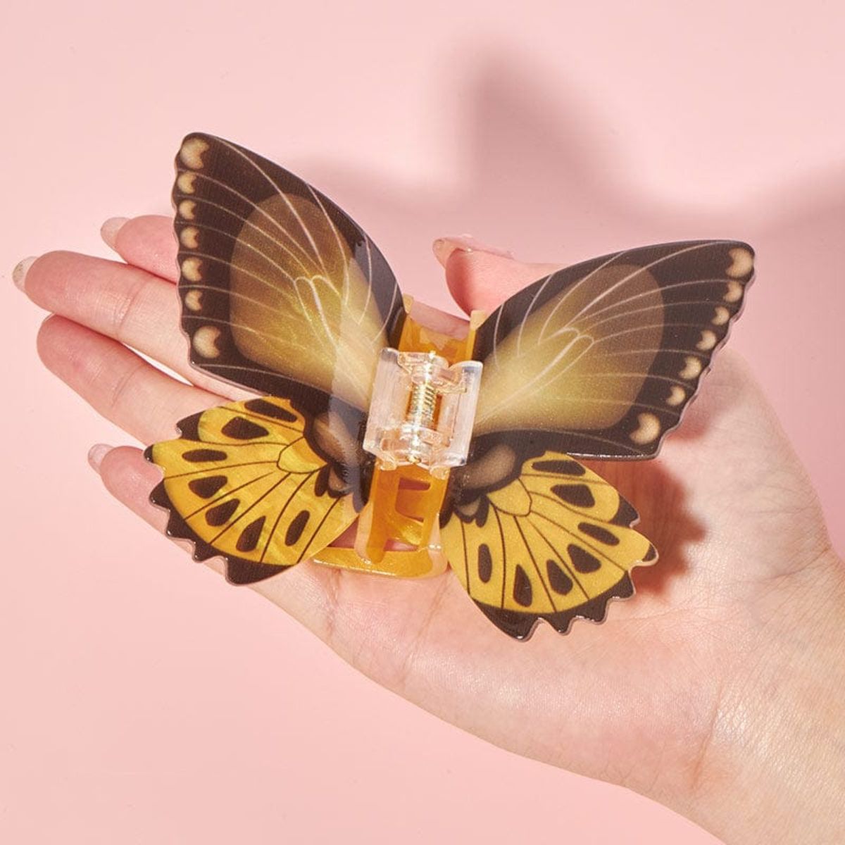 Large Golden Swallowtail Butterfly Hair Claw